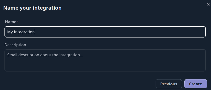 Palo Alto Integration Creation Screen