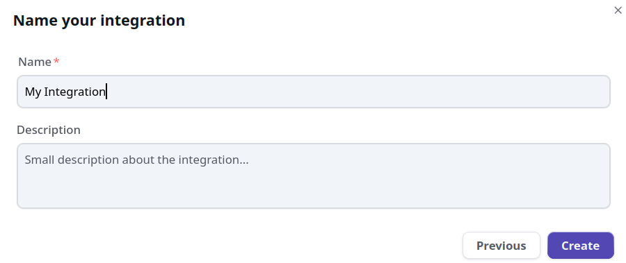 Checkpoint Integration Creation Screen