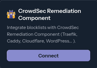 CrowdSec Remediation Component Integration Card