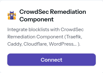 CrowdSec Remediation Component Integration Card